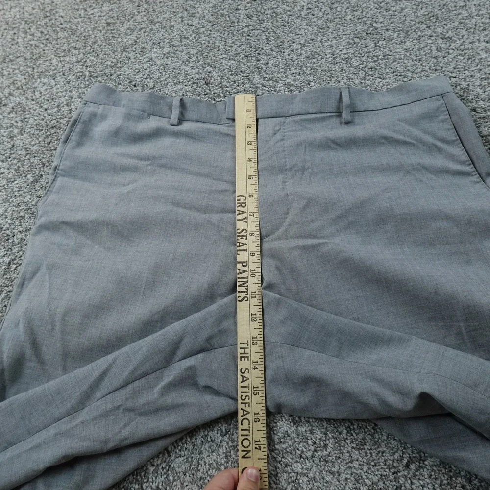 Banana Republic Pants Mens 38X32 Gray Wool Slim Dress Slacks Trouser Flat Front